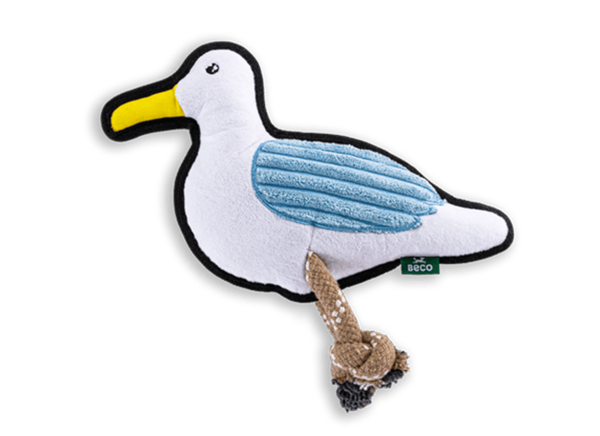 Rough & tough recycled seagull dog toy Eden Project Shop